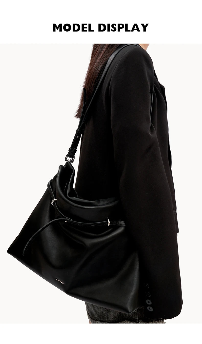 BAFELLI Underarm Tote Bag - Soft Travel Bag-Inspired Leather Crossbody for Women Compact Design Lightweight Shoulder Purse