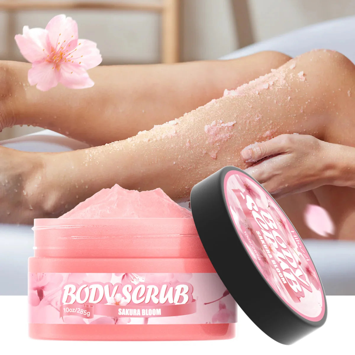 Sakura Body Scrub for Natural Exfoliation & Skin Brightening Scrubs Treatments Tidesmit