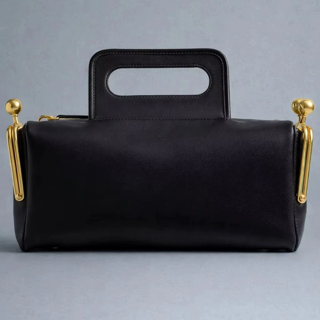2026High Quality Retro PU Solid Color Pillow Bag Clasp Both Sides Fashionable Light-Luxury Women's Handbag Summer Shoulder