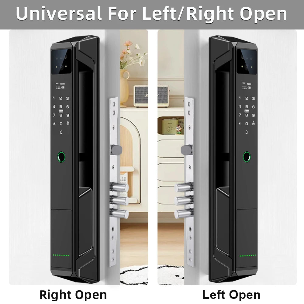 RAYKUBE 21-language Voice Tuya WiFi Camera Palm Vein Smart Fingerprint Lock Face Recognition Digital Lock With Video Call P85