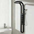 Bathroom Light Shower Faucet Panel LED Digital Display Shower Faucet Set Shower Screen Waterfall Wall Mounted Shower System Set