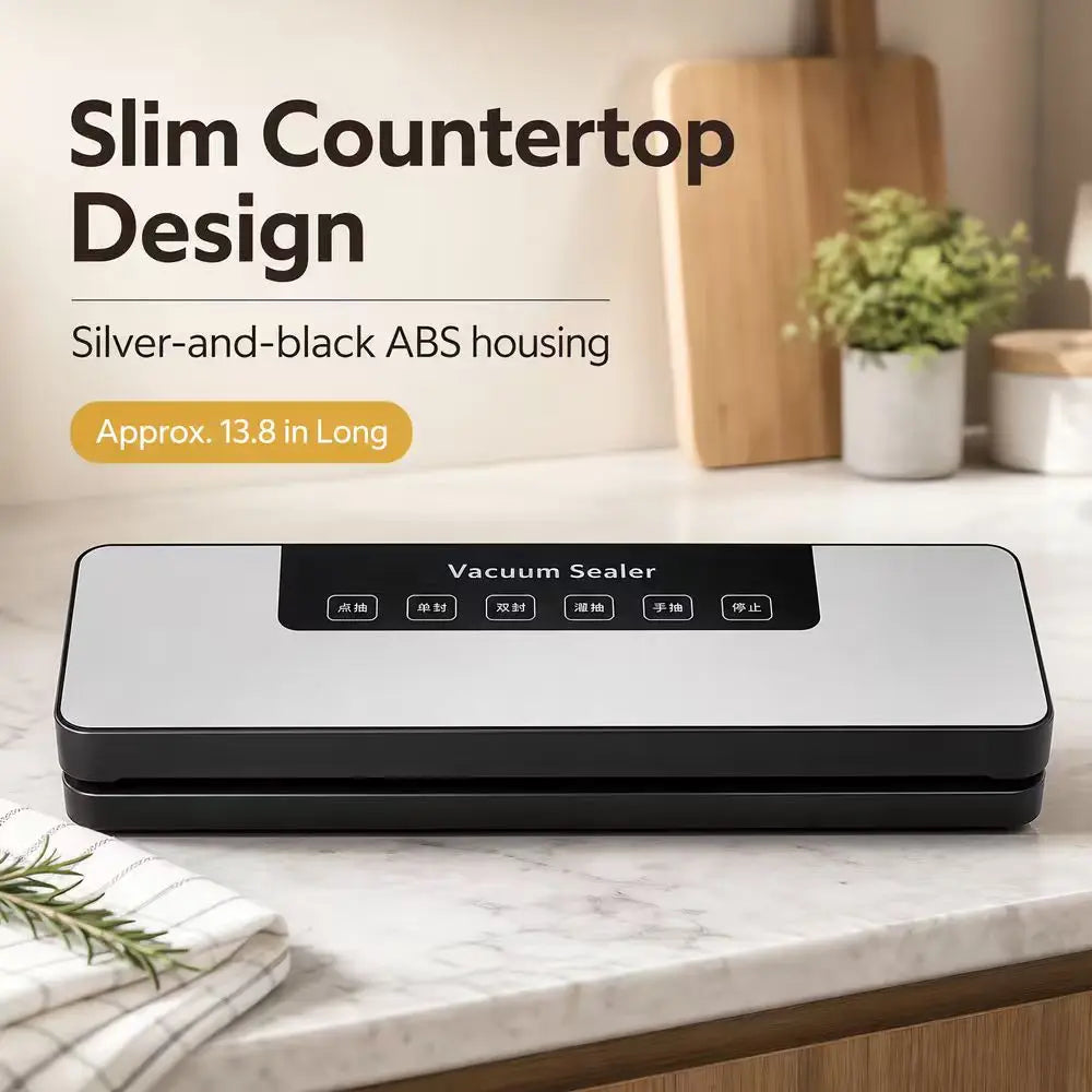 Vacuum Sealer Machine With Purple‑Light Sterilization 6‑in‑1 Automatic Food Sealer Dry & Wet Mode Strong Suction Household Food Preservation Sealing Machine
