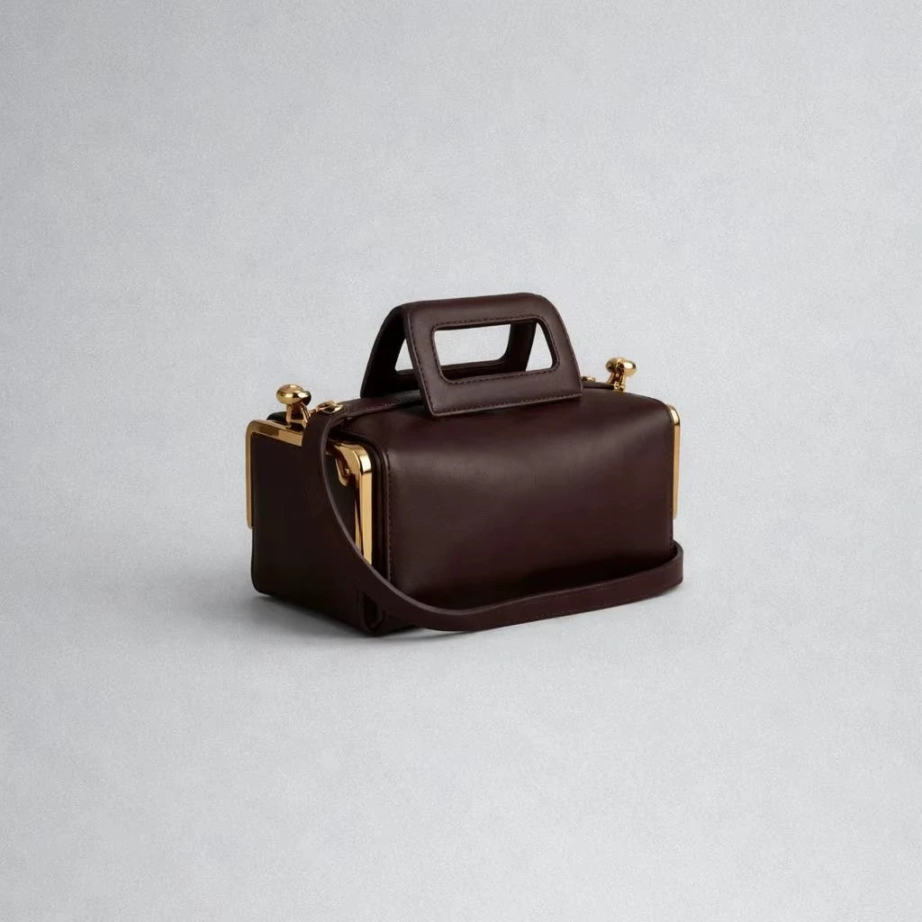 2026High Quality Retro PU Solid Color Pillow Bag Clasp Both Sides Fashionable Light-Luxury Women's Handbag Summer Shoulder