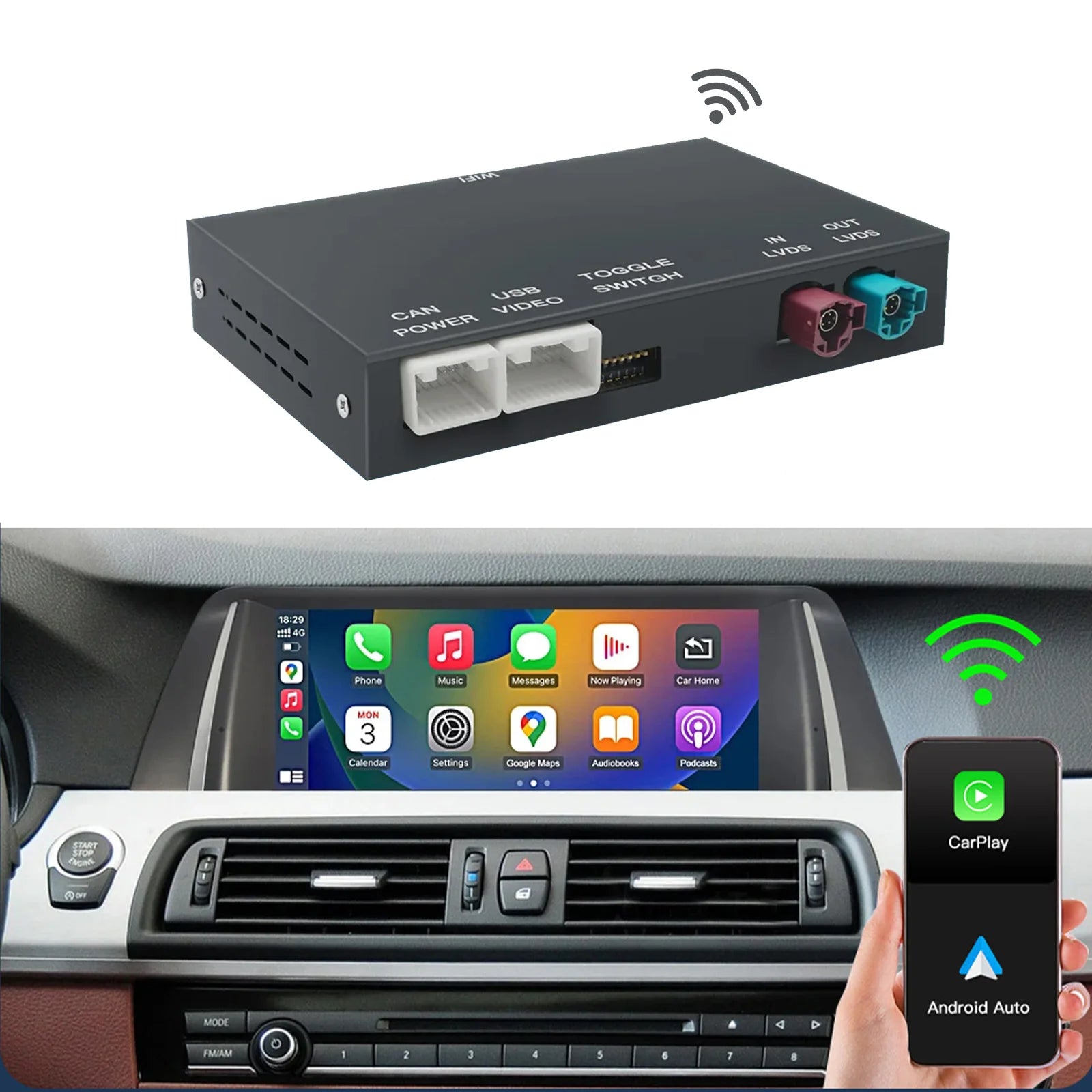 Wireless Apple CarPlay Android Auto Box for BMW NBT CIC System F10 F20 F30 F15 F25 E60 E90 1 3 4 5 6 7 Series X1 X3 X4 X5 X6 My Store