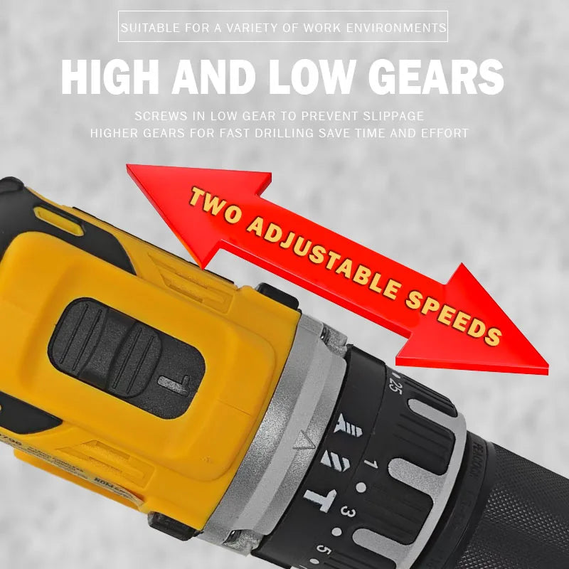 Mamidw brushless electric drill, durable build, compact design, sturdy construction, drilling machine, powerful cordless screwdriver, electric drill For DEWALT 20V Battery