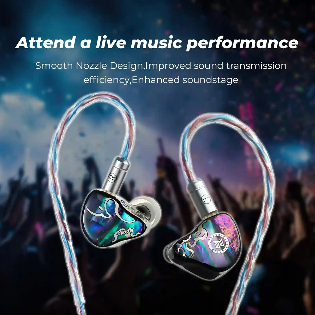 Juzear Defiant Hybrid In-Ear Monitors - 1DD+3BA Pro Studio Audio Tidesmit