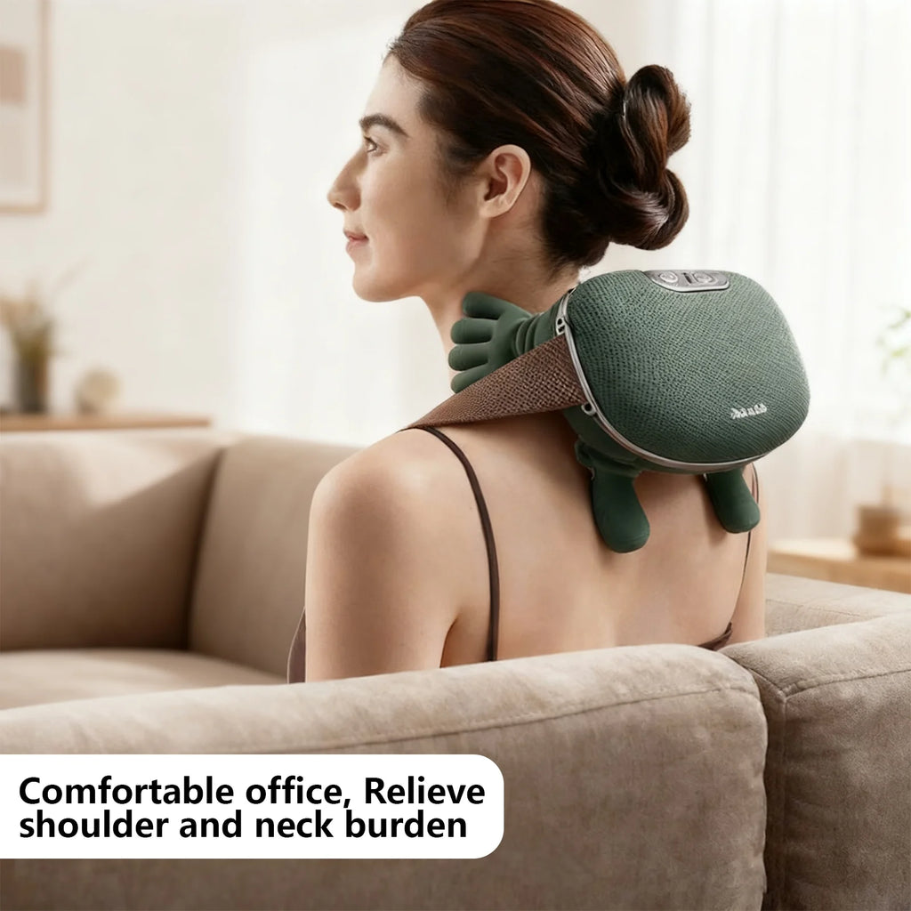 Shiatsu Neck and Shoulder Massager with Heat | Deep Tissue Relief Massage Cushion Tidesmit
