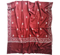 Elegant Luxury Men's Indian Muffler Scarf Stole Pure Silk Jamavar Woven Soft Shiny Patterns Skin-Friendly for Spring Wedding