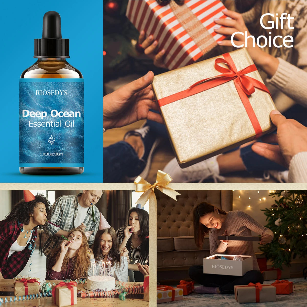 Deep ocean essential oil, with a sea breeze scent,  suitable for body massage and aromatherapy, providing powerful moisturizing
