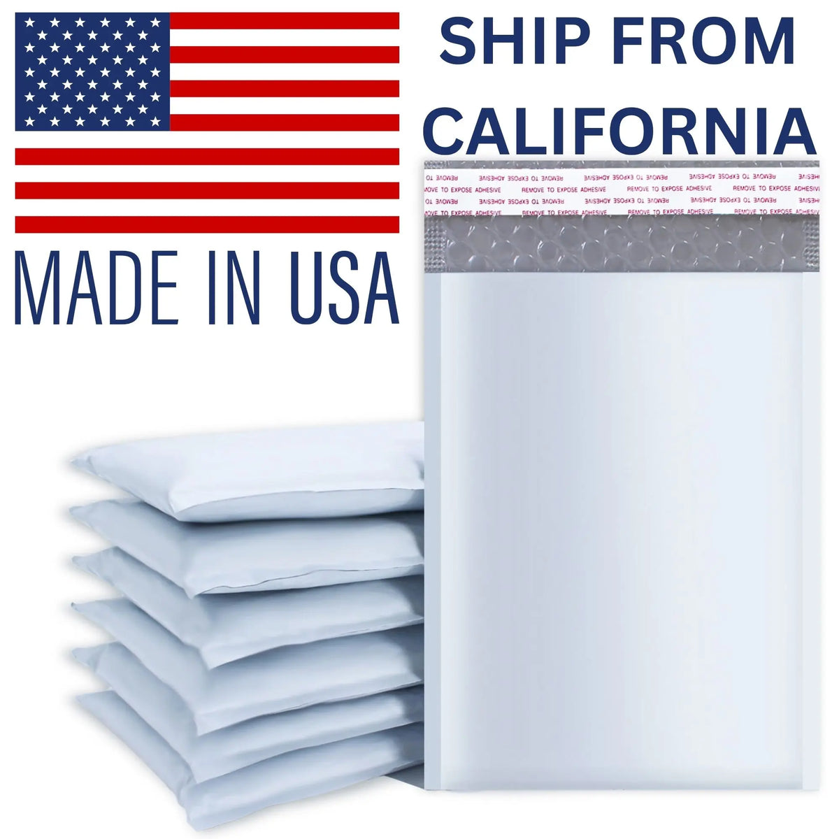 Made in USA 250 Pcs #0 6x10 Waterproof Poly Bubble Mailers Padded Envelopes Lightweight Durable Shipping Bags Wholesale Price
