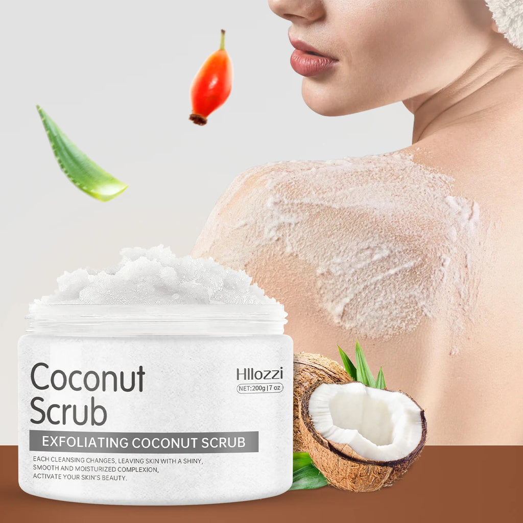 Coconut Body Scrub for Face - Exfoliating & Hydrating Natural Skincare Scrubs Treatments Tidesmit