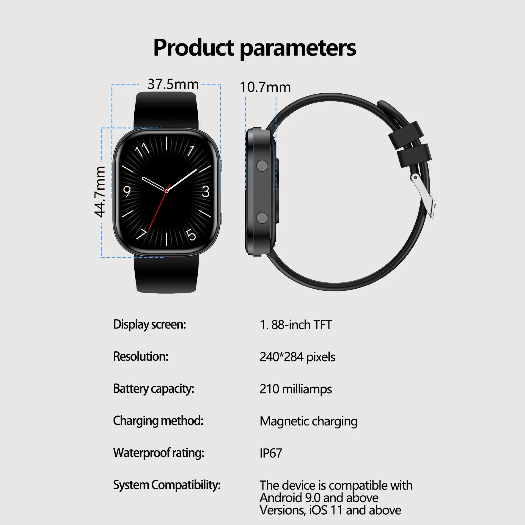 2026 New 1.88 Inch HD Smart Watch Women Bluetooth Call Smartwatch IP68 Waterproof Fitness Tracker DIY Custom Watch Face Sleep Monitor Multi Sports Mode Long Battery Life Message Reminder Smart Watch For Android IOS Ladies Gif