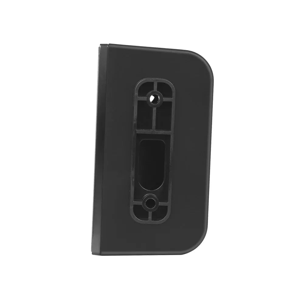 Black embedded barcode scanner, side profile with recessed scan module