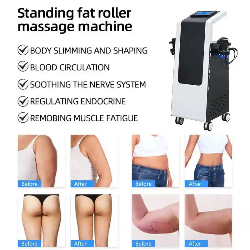 Electric Body Slimming Roller Massager - 4 Handle Heat Therapy Tool Back Massage Instrument Tidesmit