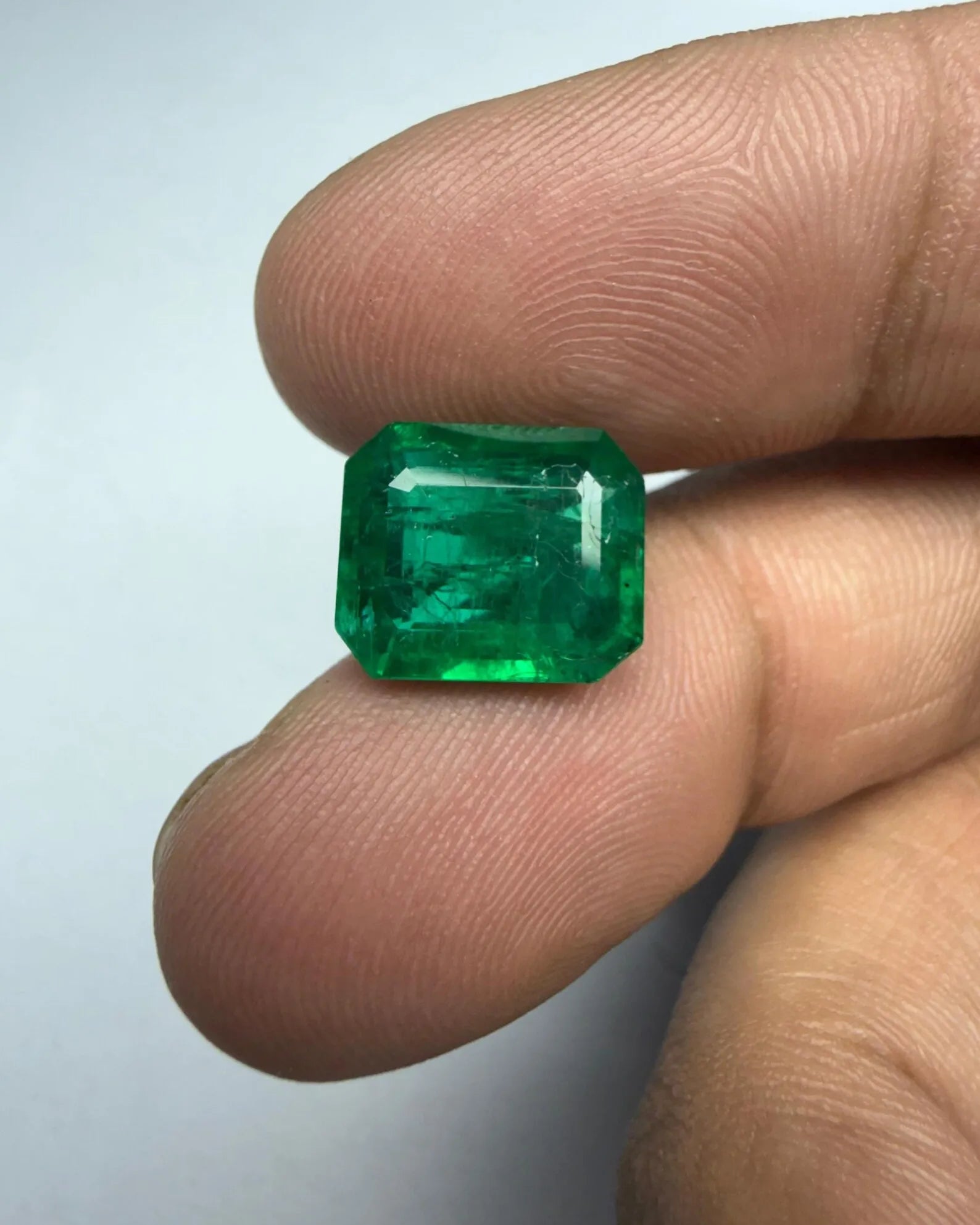 Natural Zambian Emerald Octagon Cut 5.45 Ct Genuine Green Loose Emerald Gemstone Certified Precious Stone for Jewelry Making