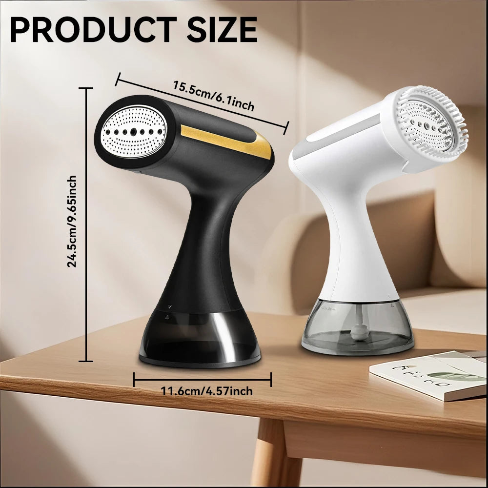 Tidesmit portable handheld travel garment steamer showing compact design for fast wrinkle removal on clothes