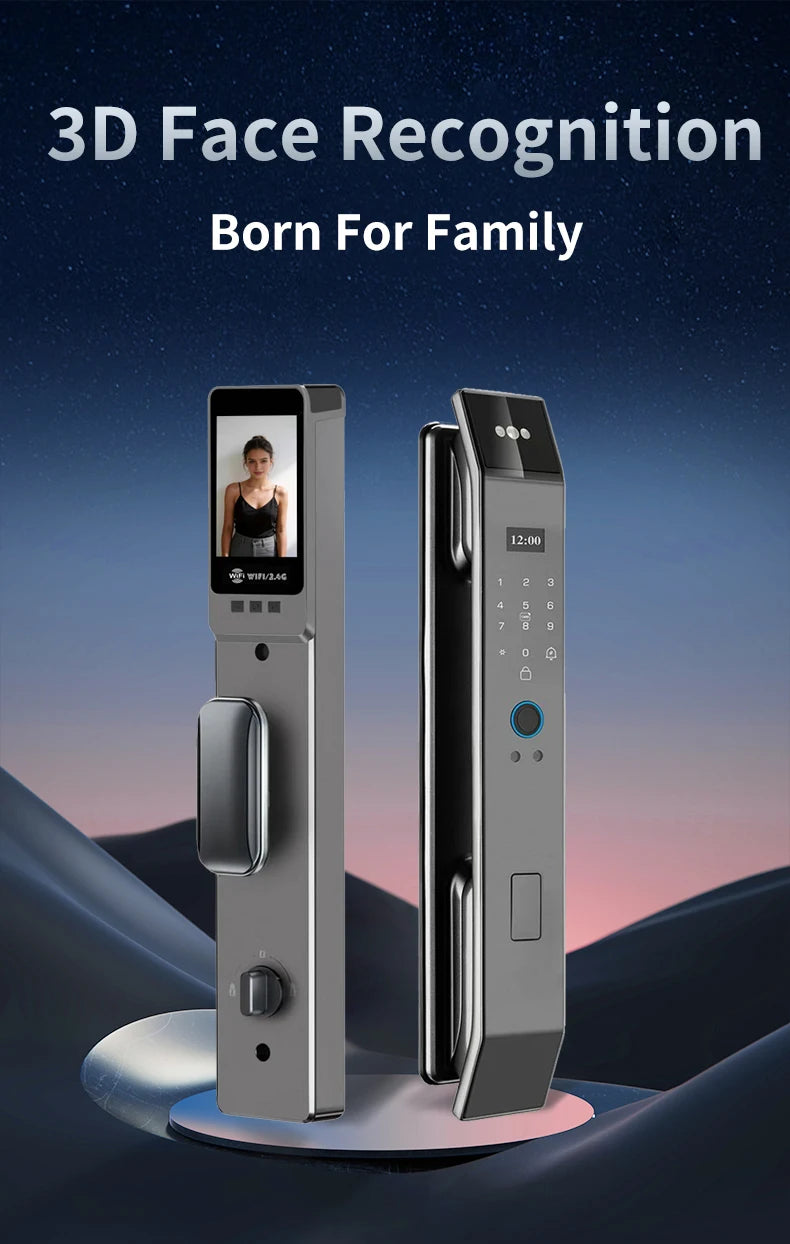 Wishome WiFi APP Smart Door Lock 3D Face Recognition Fingerprint Electronic Door Lock