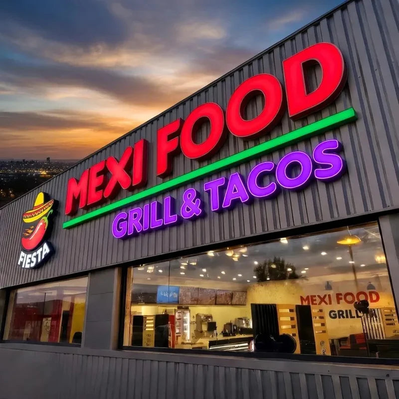 Custom LED Business Sign 3D Illuminated Letters Waterproof Shop Sign Personalized Company Logo Outdoor Signboard Office Shop
