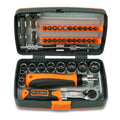 38 PCs motorbike & Bike Care Tool Kit, Hand tools, ratchet key, screwdriver, sockets, portable for bikes Repair