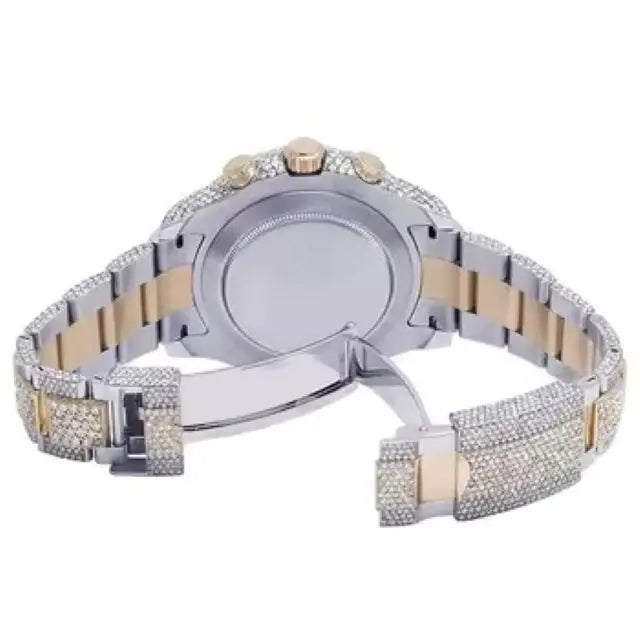 Hot Selling VVS Moissanite Diamond Watch for Men Women Full Automatic Rose White Color Thorns Luxury Antique Timepiece Leather