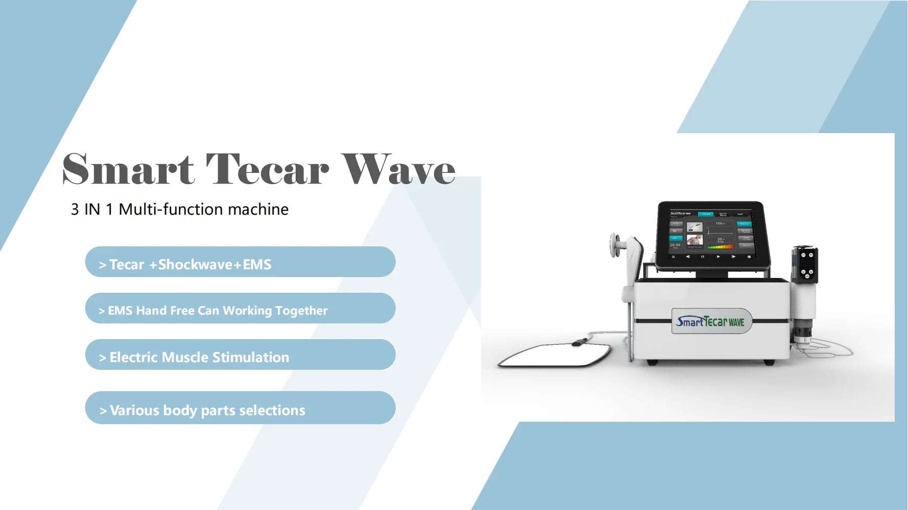 Tecar Therapy Pain Relief Machine CET RET EMS for Muscle Recovery Back Massage Instrument Tidesmit