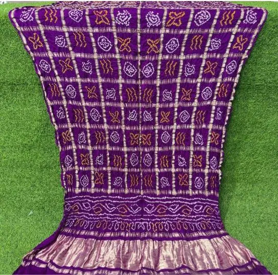 Luxury Festive Pure Gajji Silk Ghatchola Dupatta Designer Wedding Guest Pure Gajji Silk Bandhani Ghatchola Dupatta