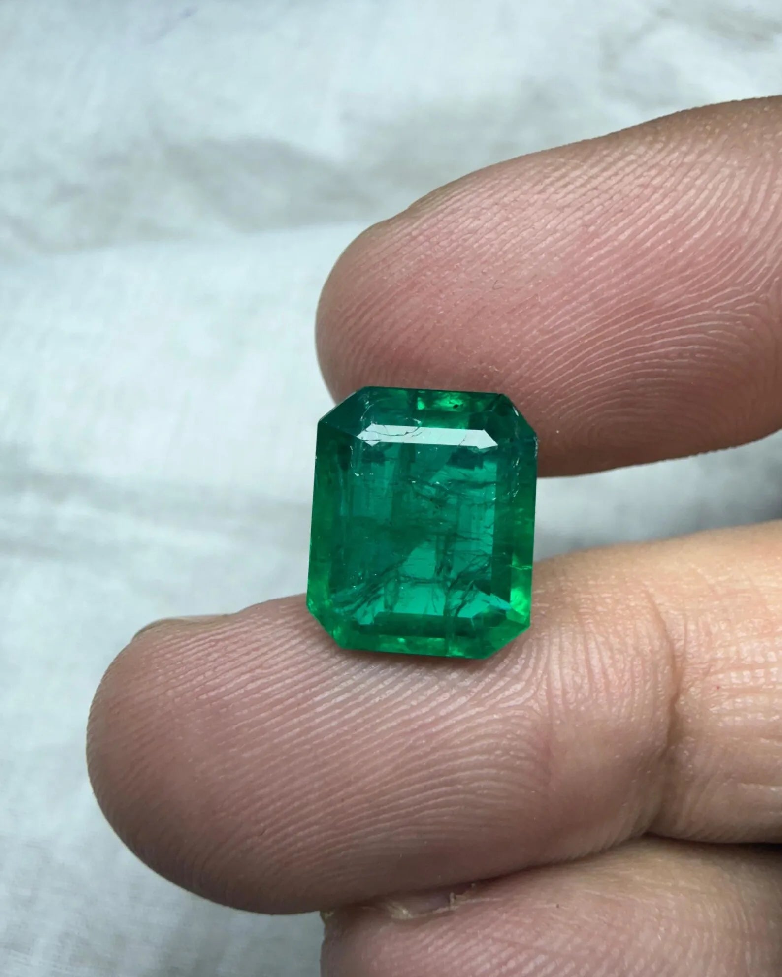 Natural Zambian Emerald Octagon Cut 5.45 Ct Genuine Green Loose Emerald Gemstone Certified Precious Stone for Jewelry Making