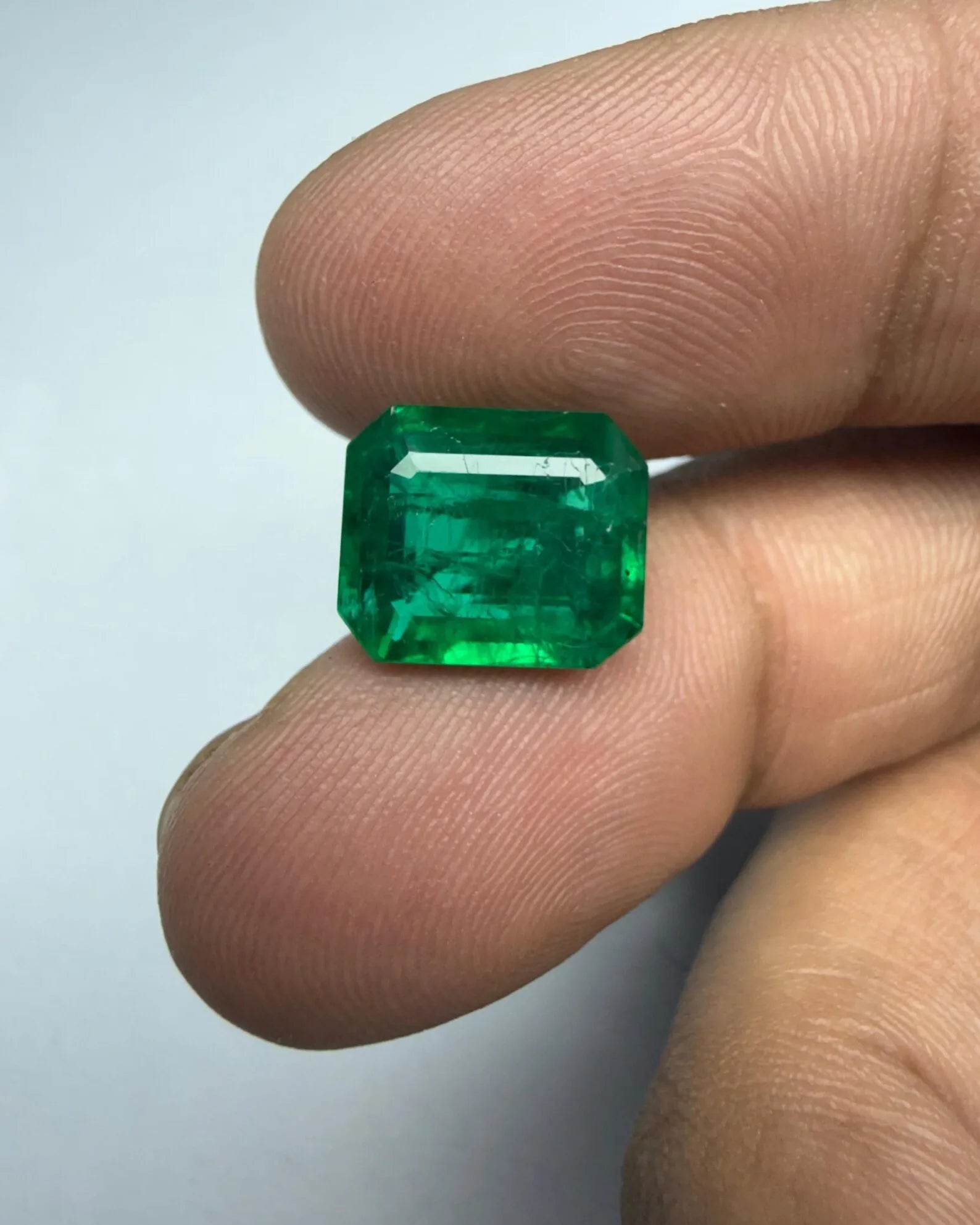 Natural Zambian Emerald Octagon Cut 5.45 Ct Genuine Green Loose Emerald Gemstone Certified Precious Stone for Jewelry Making