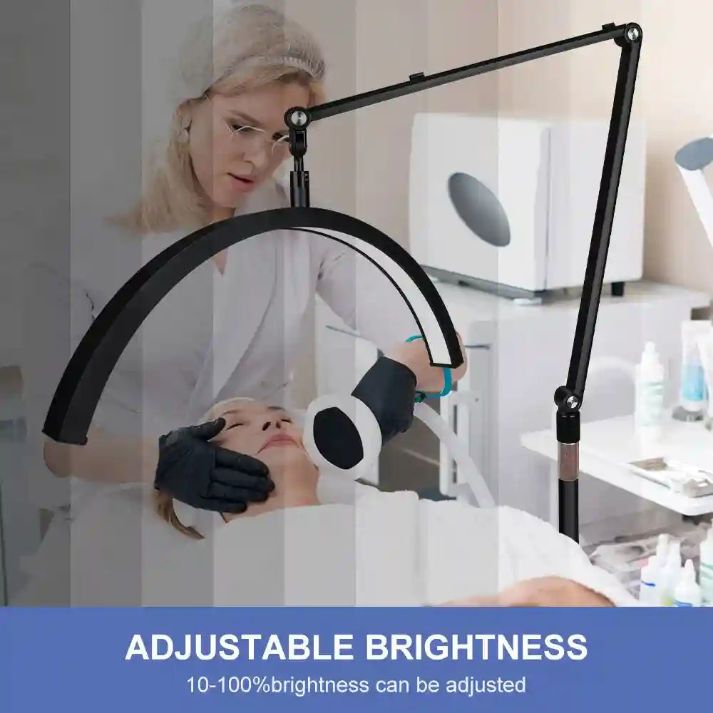 Half Moon LED Floor Light | Adjustable Beauty Lamp for Content Creators Tidesmit