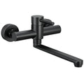 Kitchen Tap Black, Wall Mounted Kitchen Faucet 360 Swivel, Water Saving Hot Cold Mixer 304 Stainless Steel, Single Handle with Aerator, Sink Mixer Tap for Home Modern Design Replacement