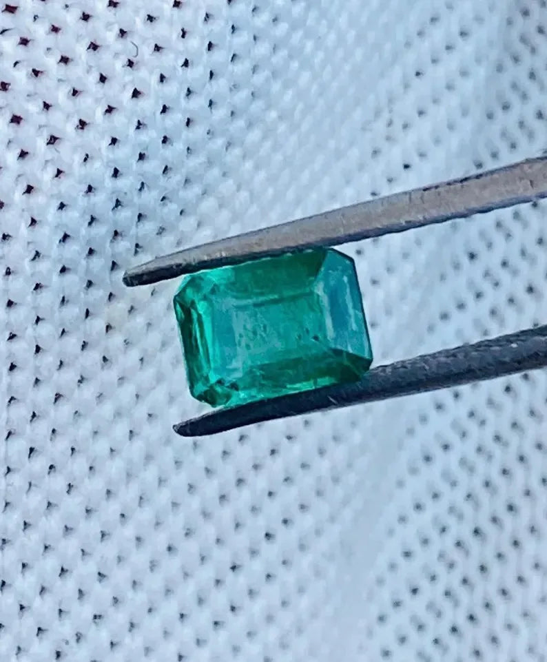 Natural Zambian Emerald Genuine Green Faceted Loose Gemstone May Birthstone Rare Jewelry Making Stone