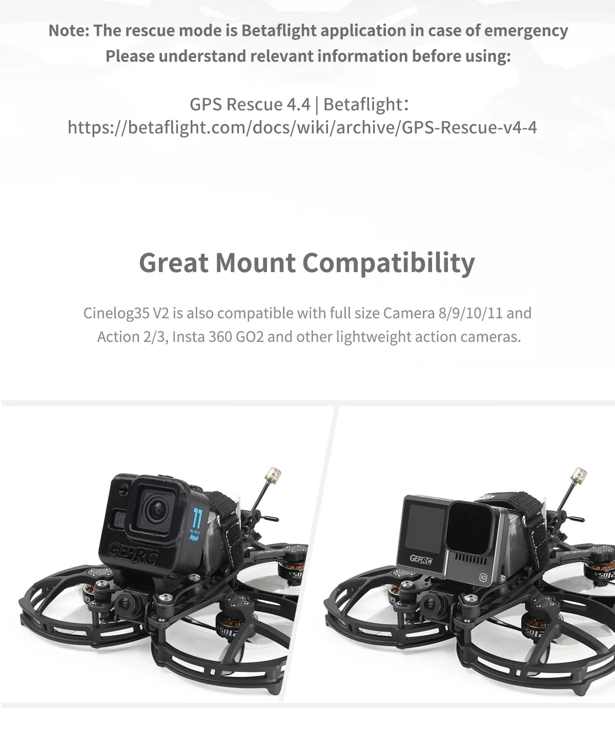 GEPRC Cinelog35 V2 Analog 6S FPV Drone for Freestyle Cinematography Tidesmit