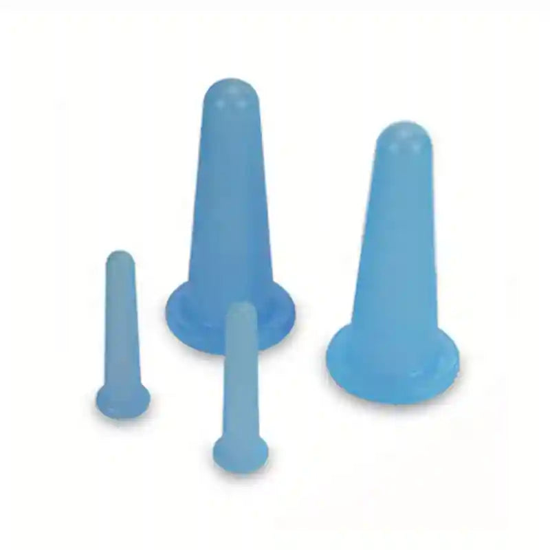 Silicone Facial Cupping Massage Cups - 2-Piece Anti-Aging Set Eye Massage Instrument 2M 2S blue Tidesmit