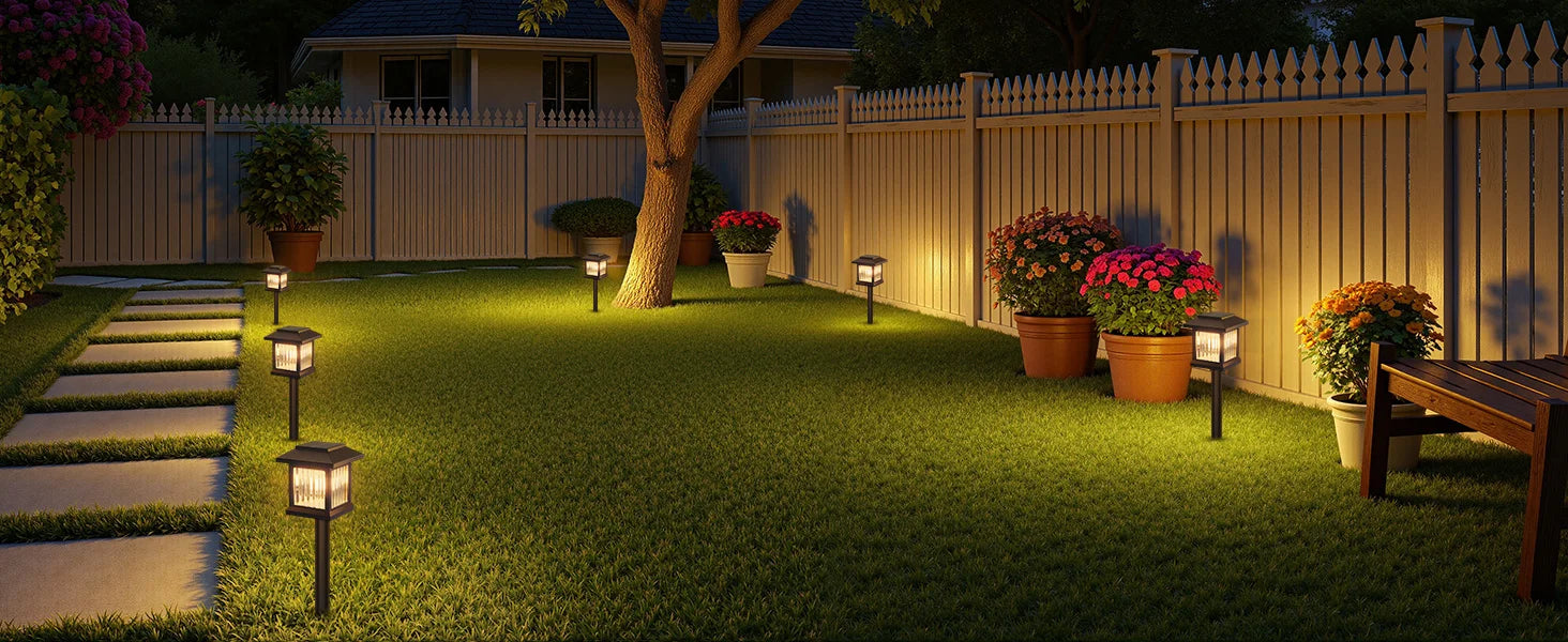 Solar Pathway Light Outdoor Solar Lamp Waterproof Landscape Lighting for Garden Yard Patio Walkway Driveway Camping Decor