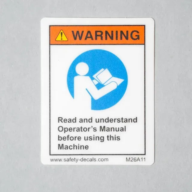Industrial Machinery Operator Manual Safety Adhesive Sticker Matte Finish - Angle/Detail 6