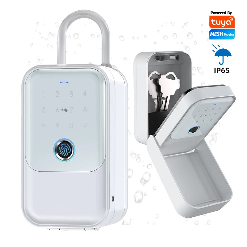 YRHAND TTlock Password Smart Fingerprint Digital Card Inteligente Tuya Electronic Portable IP66 Lock Boxes For Smart Home