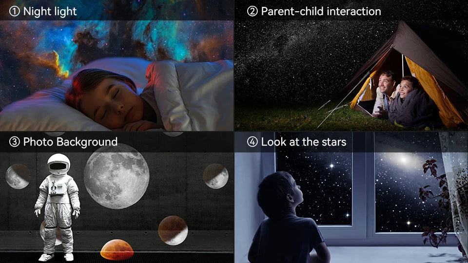 Galaxy Projector Night Light 360 Degree Star Lamp for Bedroom Decor Tidesmit