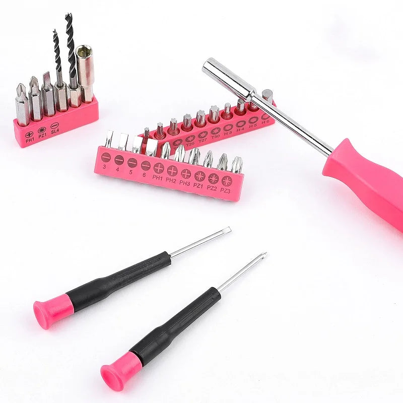 Household Tools Together with hammer and screwdriver with rechargeable lithium battery, Home Repair kit with briefcase