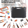 Manual Toolbox Household Tool Set with tools box, Pliers Hammer screwdriver Saw Measure Tape, Repair tools for furniture Assembly & Electrical Work