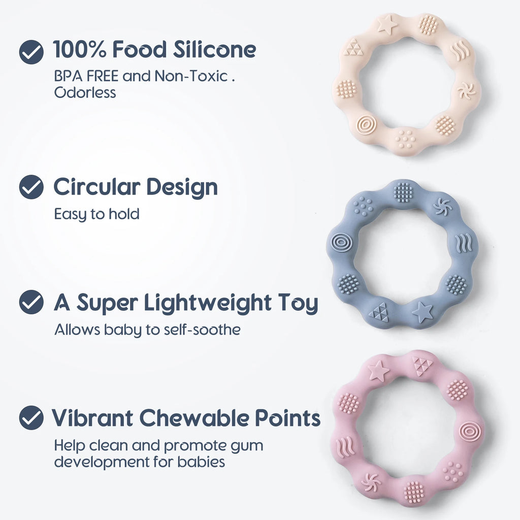 1PCS Baby Silicone Teether Food Grade Newborn Pacifier Relief Design Teether Infant Tactile Training Toys Infant Teething Toy