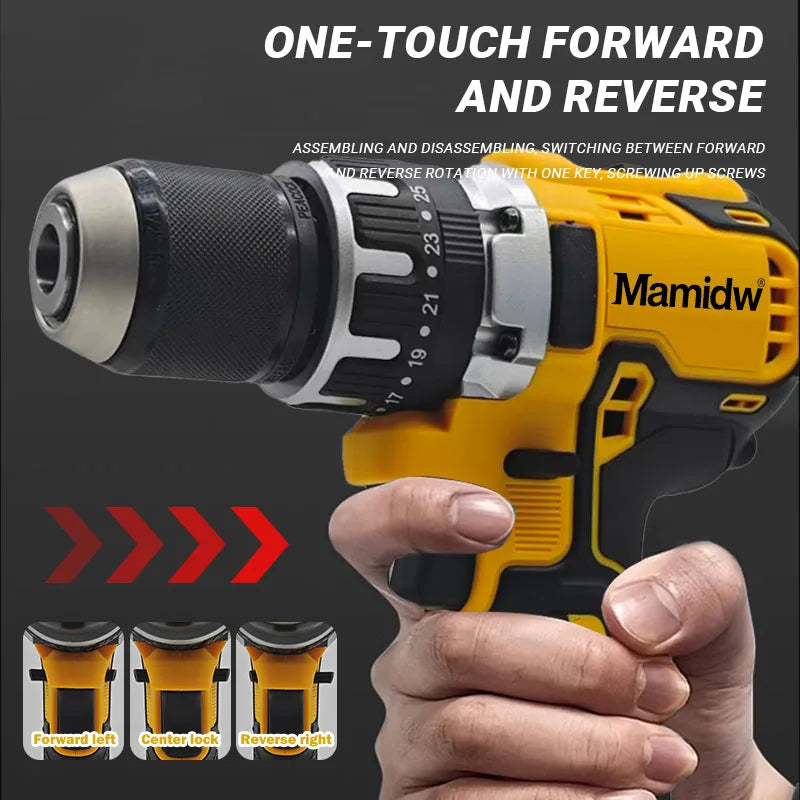 Mamidw brushless electric drill, durable build, compact design, sturdy construction, drilling machine, powerful cordless screwdriver, electric drill For DEWALT 20V Battery
