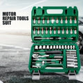 Magnetic 46-Piece Tool Set with Carrying Case, Portable and Practical Automotive Tool Kit, Including Ratchet Wrenches and Socket Wrenches in Various Sizes