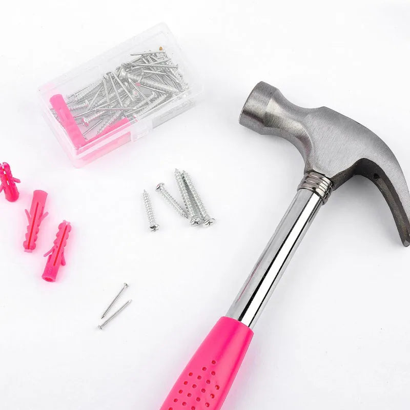 Household Tools Together with hammer and screwdriver with rechargeable lithium battery, Home Repair kit with briefcase