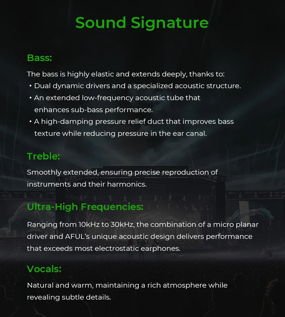 AFUL Performer 7 Wired IEMs | 7-Driver Hybrid HiFi Audio | Tidesmit Tidesmit