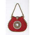 Exclusive Hot Sale Vivid Stylish Luxury Women's Metal Beaded Clutch Handbags-Lightweight Silk Lining Kiss Lock Closure