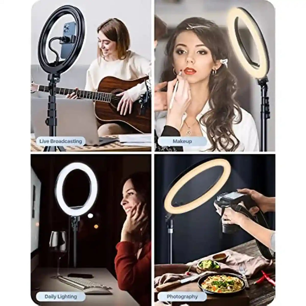 10 Inch LED Ring Light With 63 Inch Tripod Stand for Content Creators Tidesmit