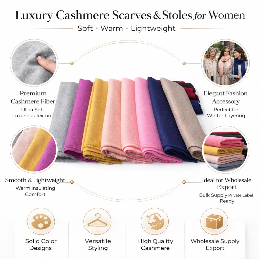 Luxury Soft Warm Lightweight Breathable All Seasons Muslim Women's Cashmere Long Scarves Stoles-Traditional Floral/Dot/Animal