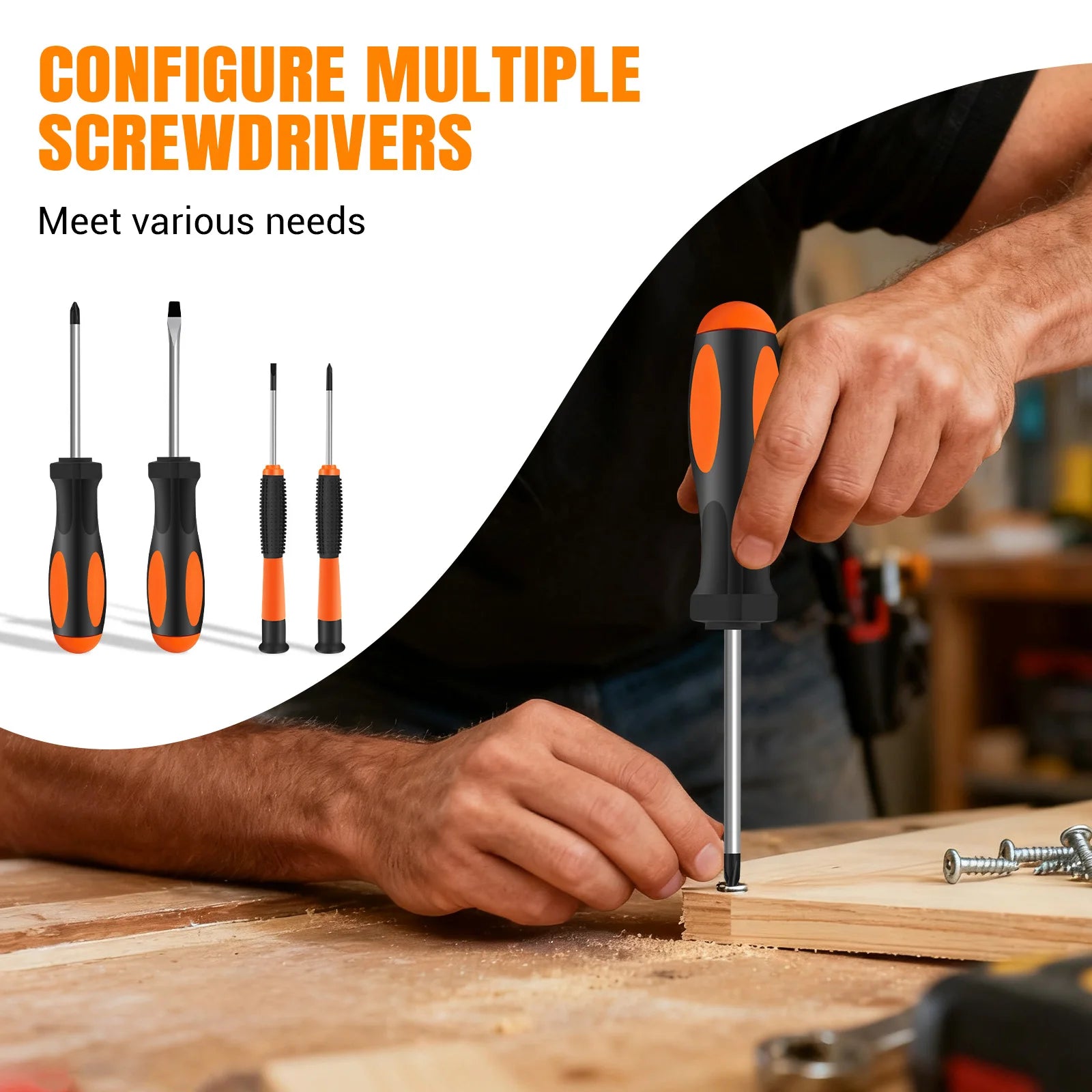 Household Hand Tool Kit, General Repair Tool Set with Hammer, Wrench, Pliers, Screwdrivers, Voltage Tester, Portable Storage Case, Multi-Purpose Home Maintenance Repair Tools for DIY, Furniture Assembly, Electrical & Car Repa