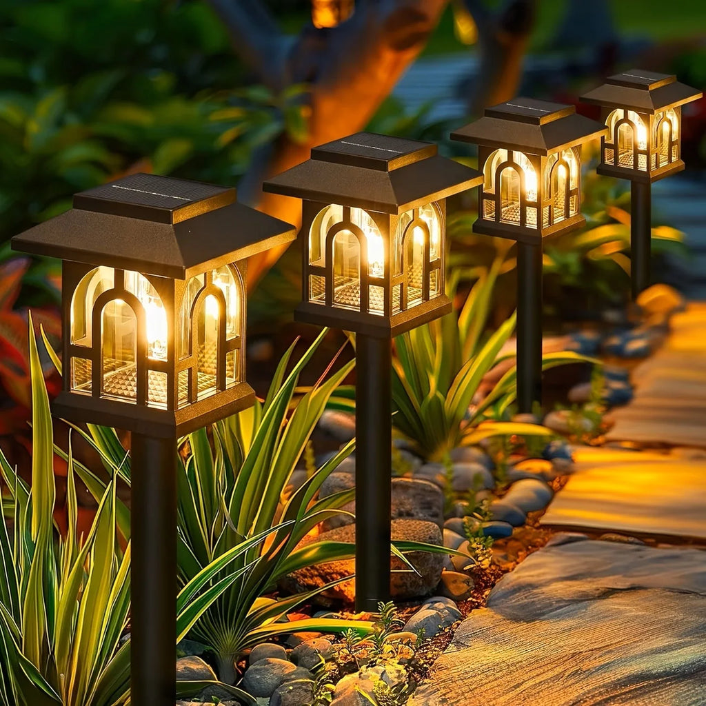 10Pack Solar Pathway Light Outdoor Solar Lamp Waterproof Landscape Lighting for Garden Yard Patio Walkway Driveway Camping Decor
