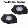 2 Pack Solar Rock Lights Outdoor Garden Landscape Stone Lights Bright White LED Solar Powered Decor